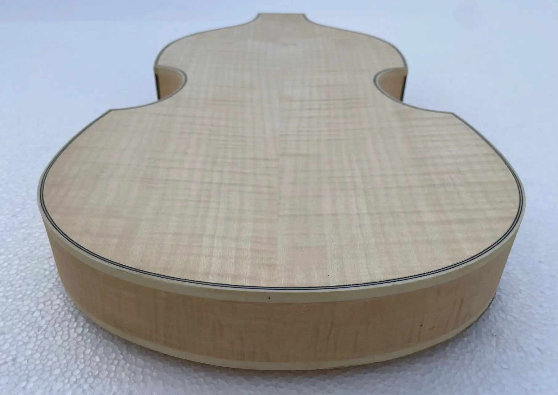 

DIY корпус для пользовательского Hofner 4 струны электрическая бас-гитара с рисунком пламени клена задняя и боковая часть Гитара Аксессуары скидка