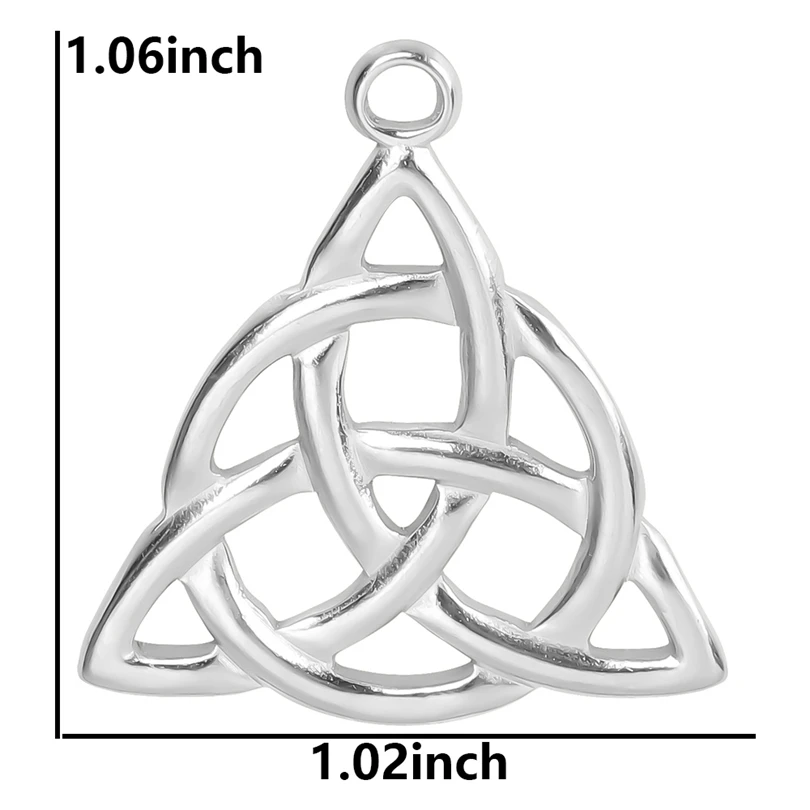 LIKGREAT Collana classica con nodo da strega per uomo donna Mezzaluna Triny Nodo Buona fortuna Gioielli in acciaio inossidabile con ciondolo  36