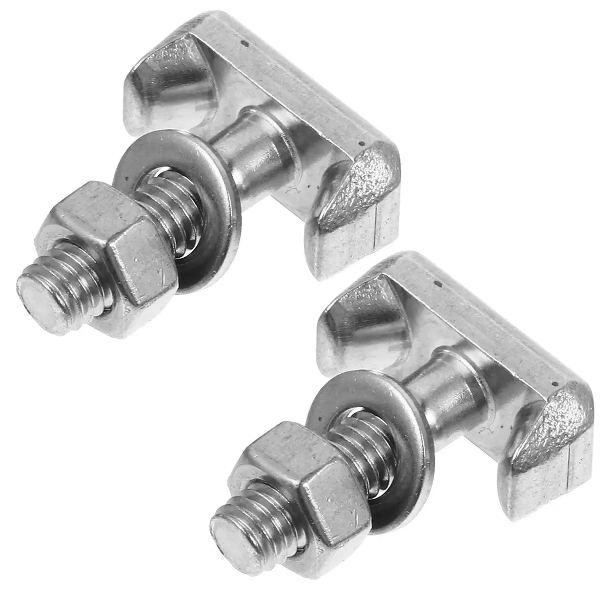 2 Pcs Stainless Steel T-bolt Nut Bolts and Nuts Cable Terminal Car Screw