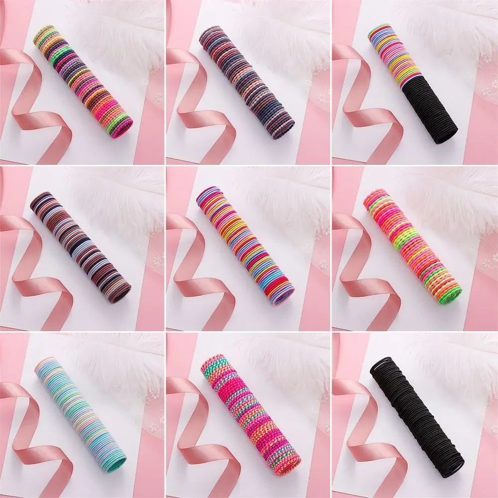 50Pcs-Set-Colorful-Hair-Ties-Fashion-Scrunchies-Elastic-Hair-Ropes-No ...