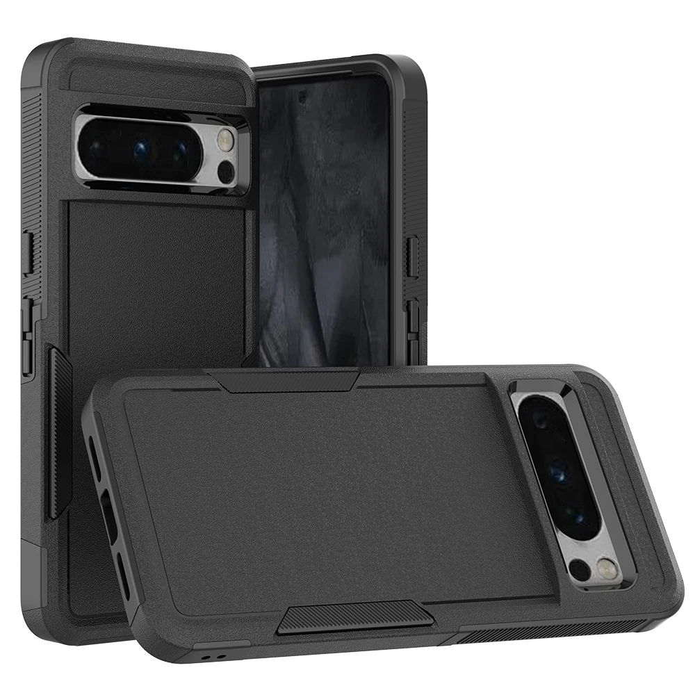 Heavy Duty Rugged Armor Shockproof Phone Case with Soft TPU Frame and Hard Plastic Back Cover
