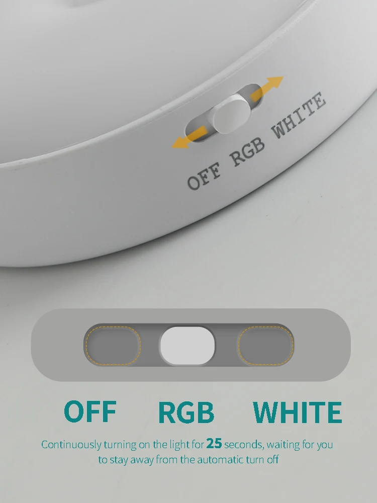 LED 야간 조명 스마트 인체 센서, 자동 조명, 자기 흡입, 무선 사용, 밝기 조절 가능, RGB 야간 램프