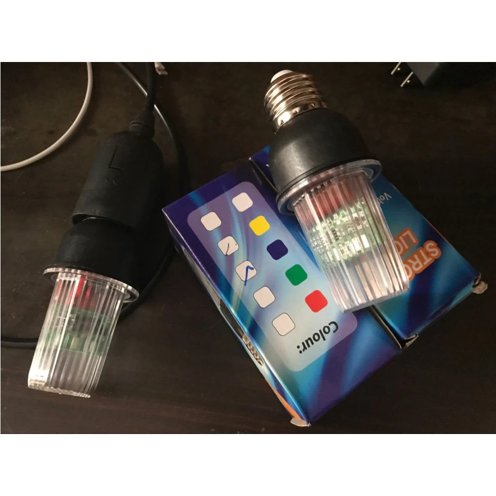 E26 E27 Super Strobe Festoon Led Bulbs light Marquee Bar Lamp Stroboscopic KTV Twinkle  Lights Bulbs For Home Garland 6Pcs
