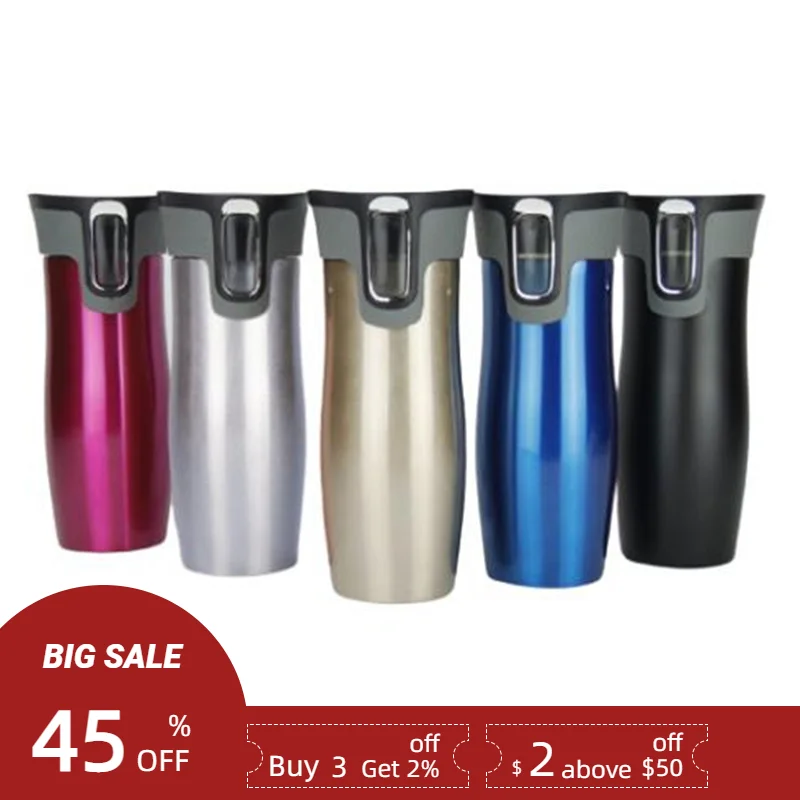 14 Oz Coffee Mug Vacuum Insulated Camping Mug with Lid Double Wall  Stainless Steel Travel Tumbler Cup Coffee Thermos - AliExpress