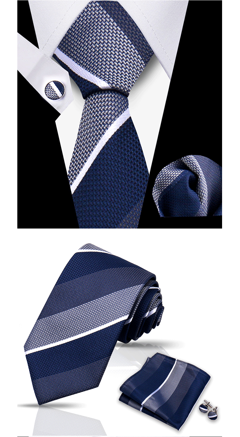 Krawatte für Männer, klassisch, kariert, Taschentücher, rote Krawatte, Manschettenknöpfe für Männer, Bluse, Business, Hochzeit, Accessoires, Damen, Kragen, Mann, Geschenk – Detail 32