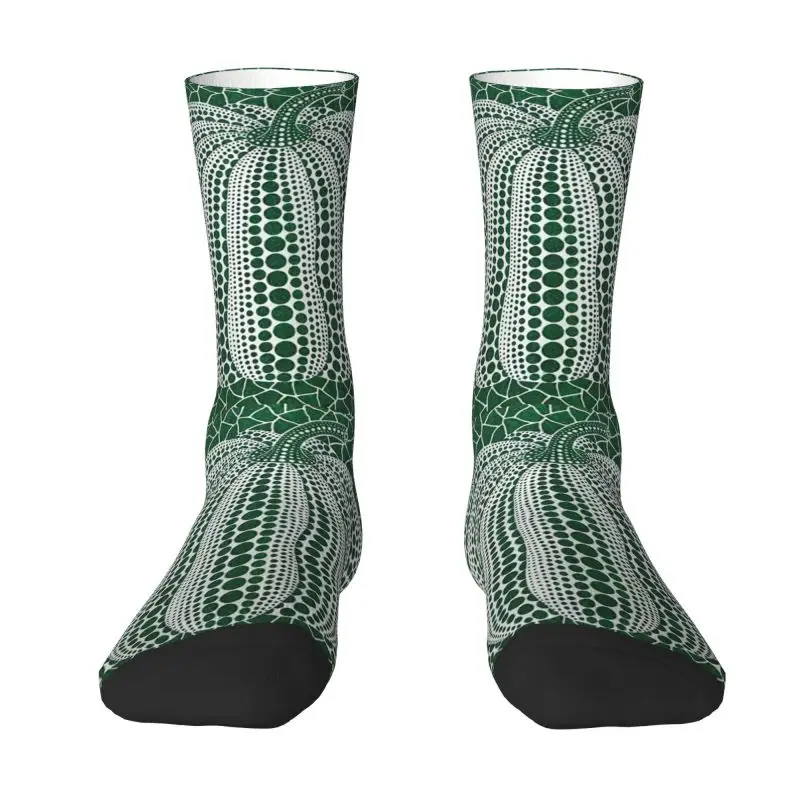 Pink Polka Dot Yayoi Kusama Arte Astratta Zucca Polka Mens Crew Socks Unisex Novità Primavera Estate Autunno Inverno Dress Socks
