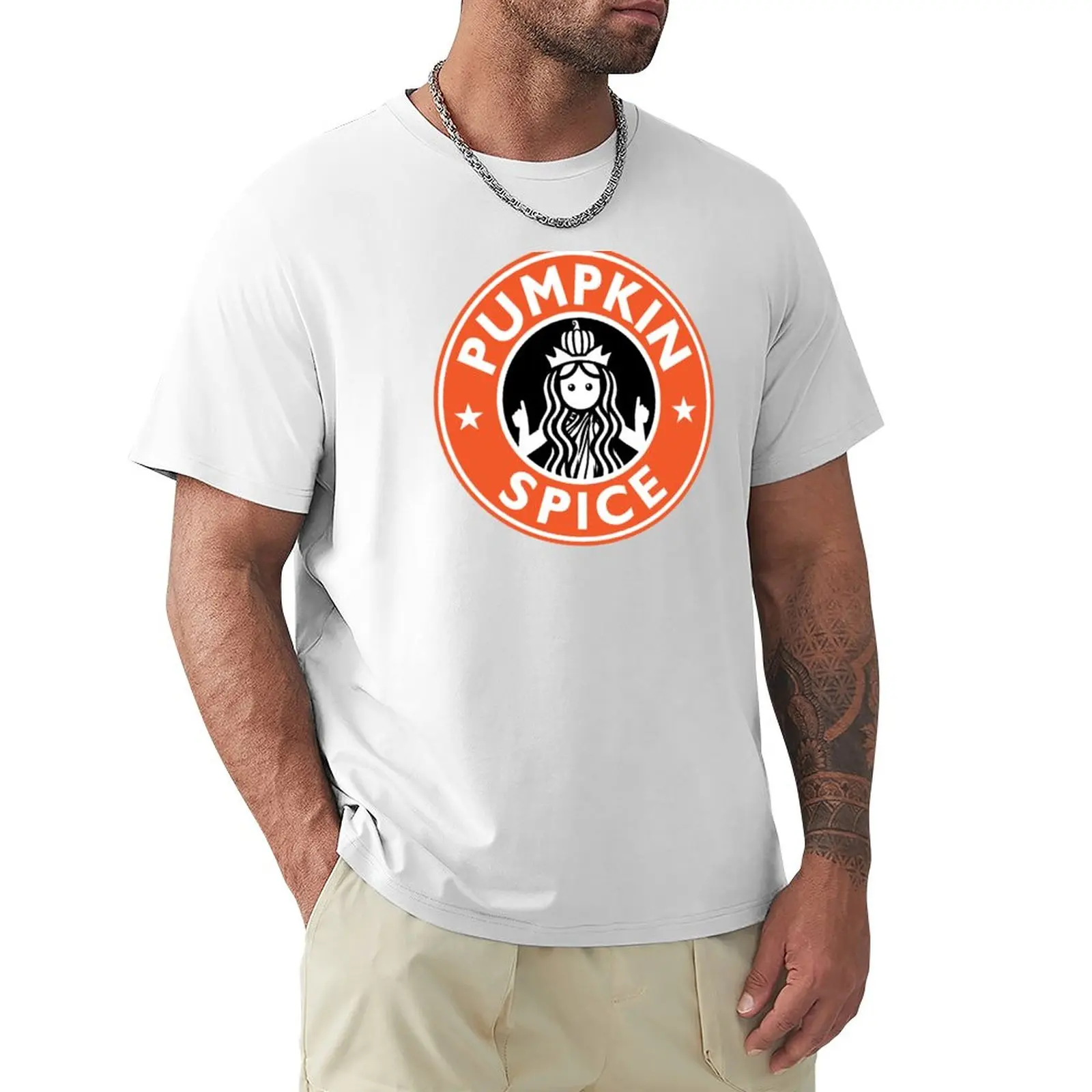 Pumpkin Spice Shirt Divertenti Amanti Del Caffè T-Shirt Latte T-Shirt Manica Corta T-Shirt Grafica Doganale Magliette Nere Per Uomo