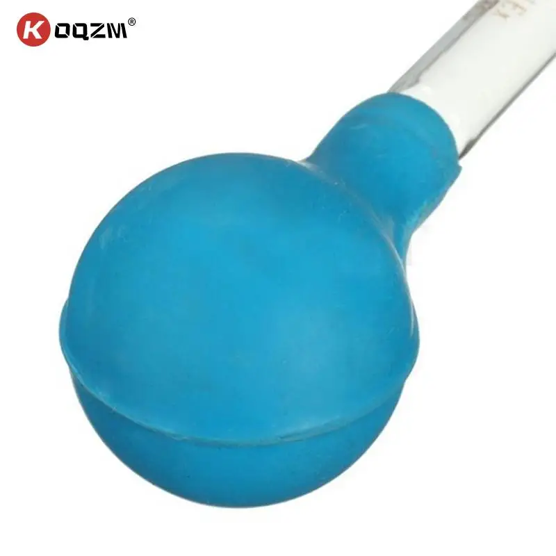 

10ml Lab Dropper Pipet Rubber Head Glass Dropper Glass Pipette With Scale Line Blue&Transparent 1pc