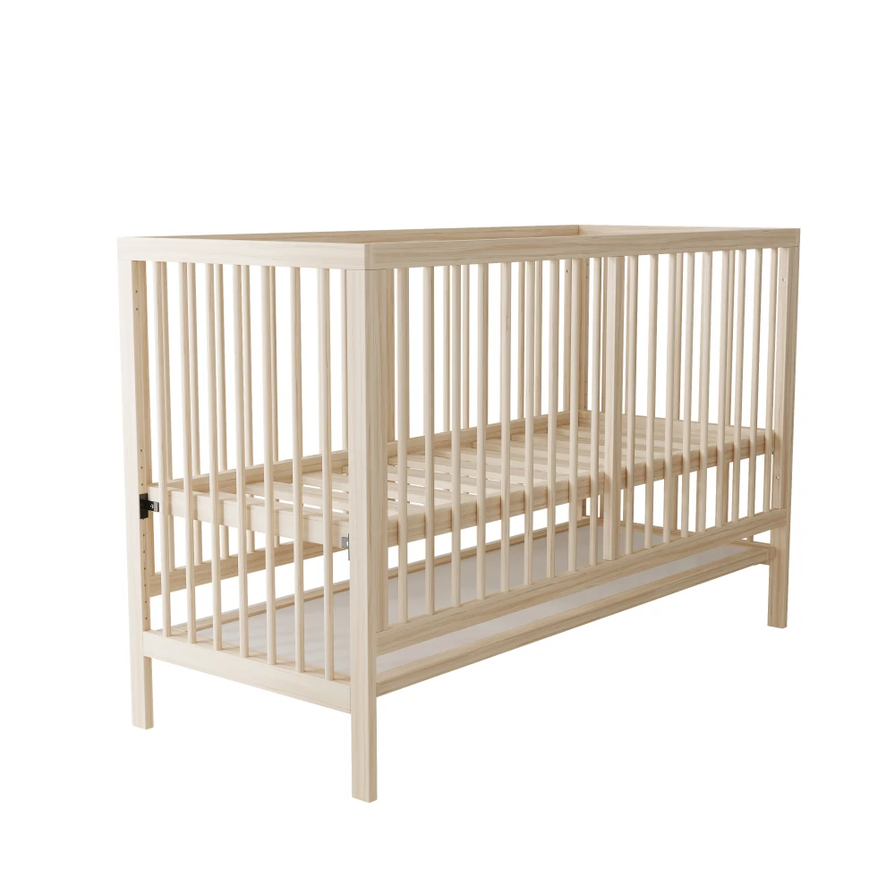 140x60x90cm Wooden Baby Cot, Convertible Into An Extra Bed / Painting Board Rack / Desk, Height Adjustable, No Mattress, Spruce S3802095bdfac471e867aeb973916b27dK