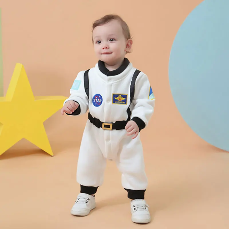 Baby Space Astronaut Costume Fall Winter Clothes for Toddler Boy Girl Romper Halloween Anime Cosplay Outfit 9 12 18 24 36 Months 2