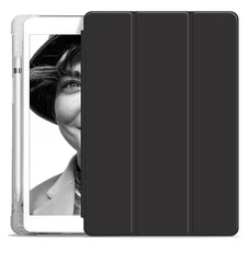 Premium Tablet Case with Built-in Pencil Holder for iPad i mini4 5 (Black)