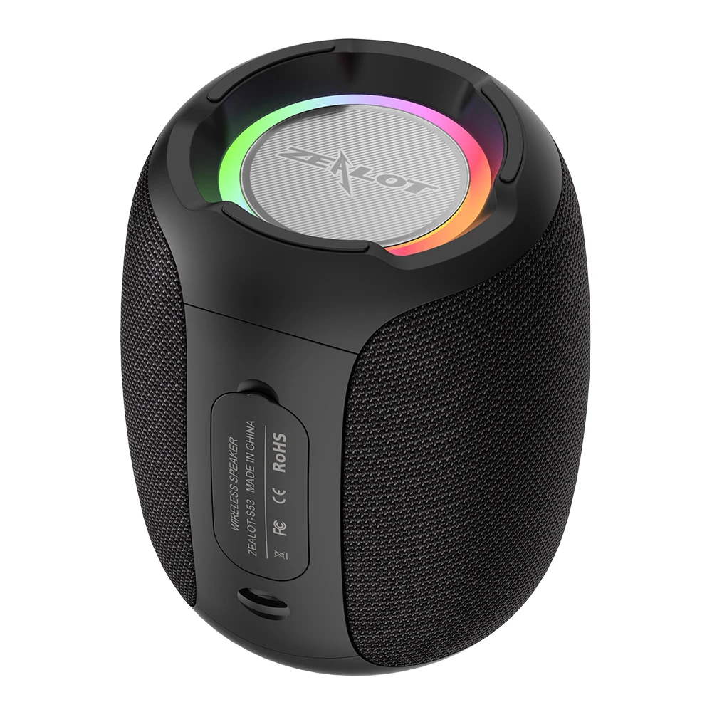 ZEALOT-altavoces inalámbricos S46 con Bluetooth, Mini Subwoofer portátil,  sistema de sonido colorido, Radio FM, USB - AliExpress