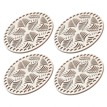 4pcs Wooden Crochet Bases 1