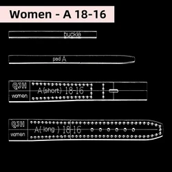 Transparent Acrylic Watch Strap Template - Leather Craft Tool (STRAP - W - A18 - 16 - 1SET)