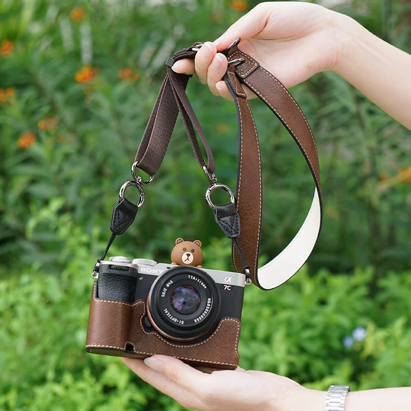 Camera Shoulder Strap Neck Strap Quick Release Leather Length Adjustable Universal for Sony Nikon Canon Fuji Pentax Leica Olympu