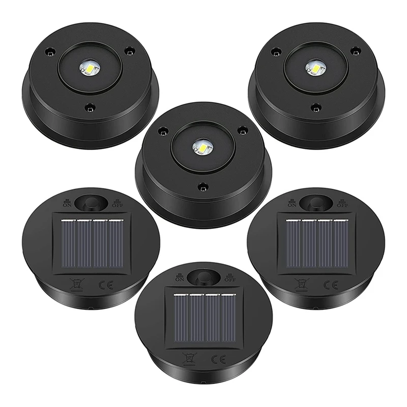 6 Pcs Solar Lights Replacement Top 7 Lumens Solar Lantern Parts LED Solar Panel Lantern Lid Lights For Outdoor Hanging solar sensor wall light