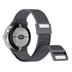 Elastic Nylon Strap Replacement Wristband Bracelet for Pixel Watch 2 (GRAY)