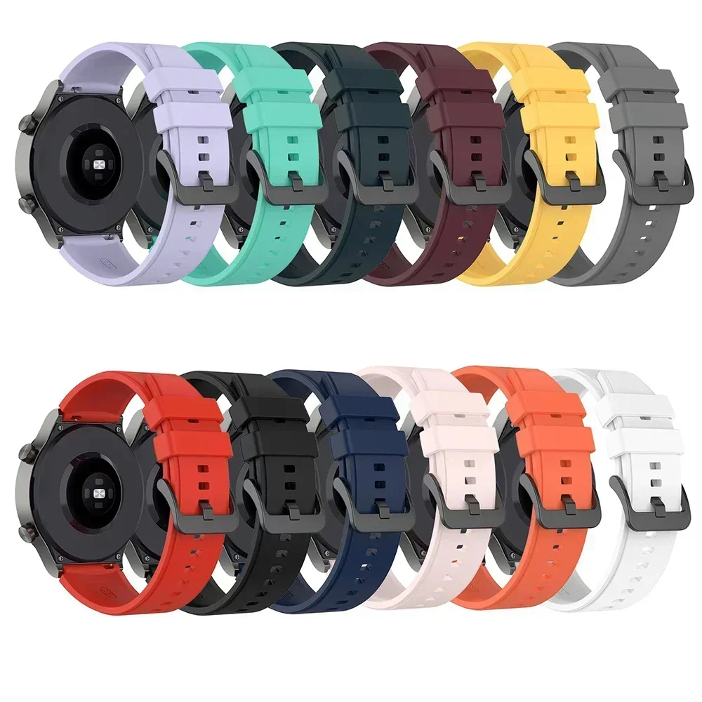 Versatile 22mm Sport Silicone Watch Band in Vibrant Colors