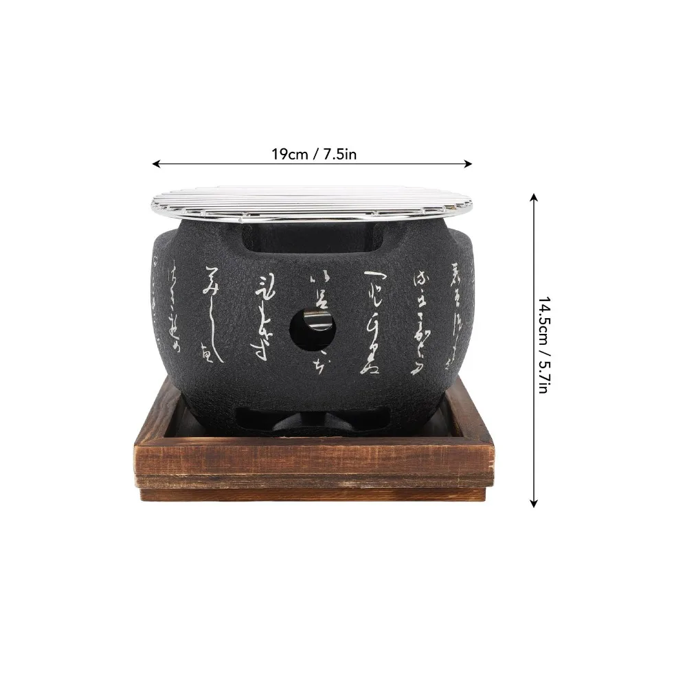 Japanese text mini barbecue grills charcoal grill small charcoal stove grilled rice cake stove large round text BBQ