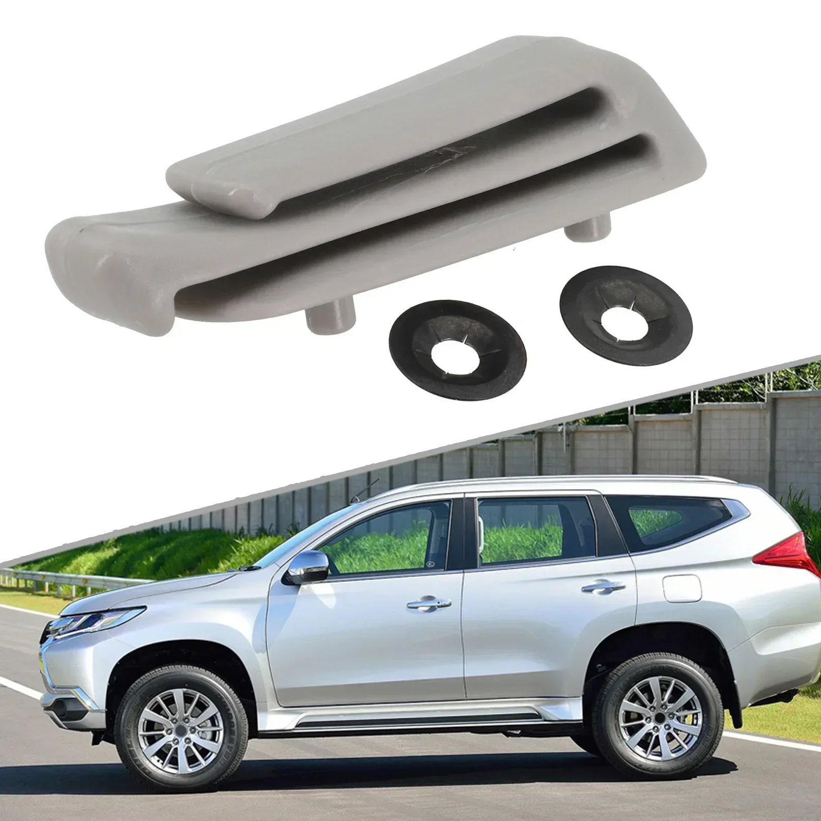Car Rear Seat Safe Belt Clip Fixed Buckles Mitsubishi Pa-jero Montero V97 V95 V93 V87 Sport Delica Outlander III CW GF GG seat belt clip car seat belt accessory