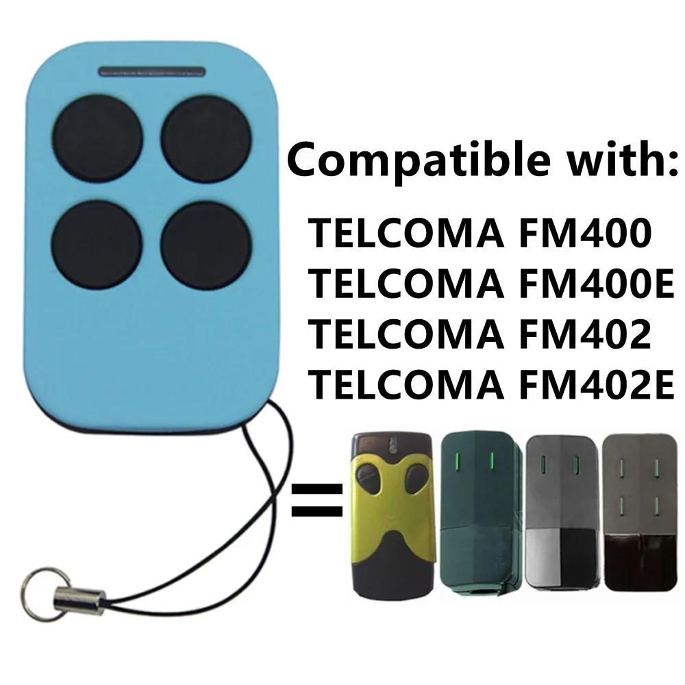 Пульт дистанционного управления для гаражных дверей TELCOMA FM402 FM402E FM400E FM400, фиксированный непрерывный код 433,92 МГц, автоматическая командная дверь