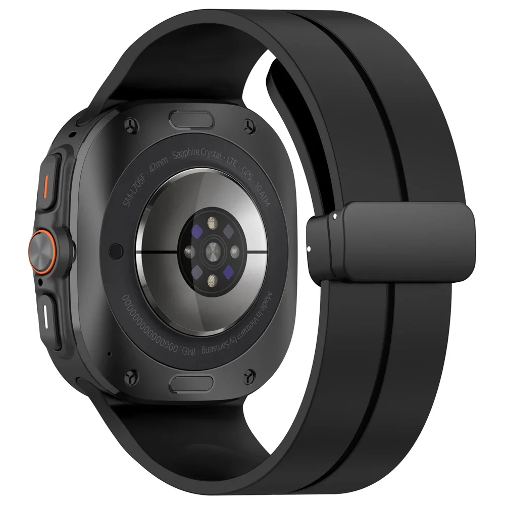 Magnetic Folding Buckle Sport Silicone Watch Strap Bracelet