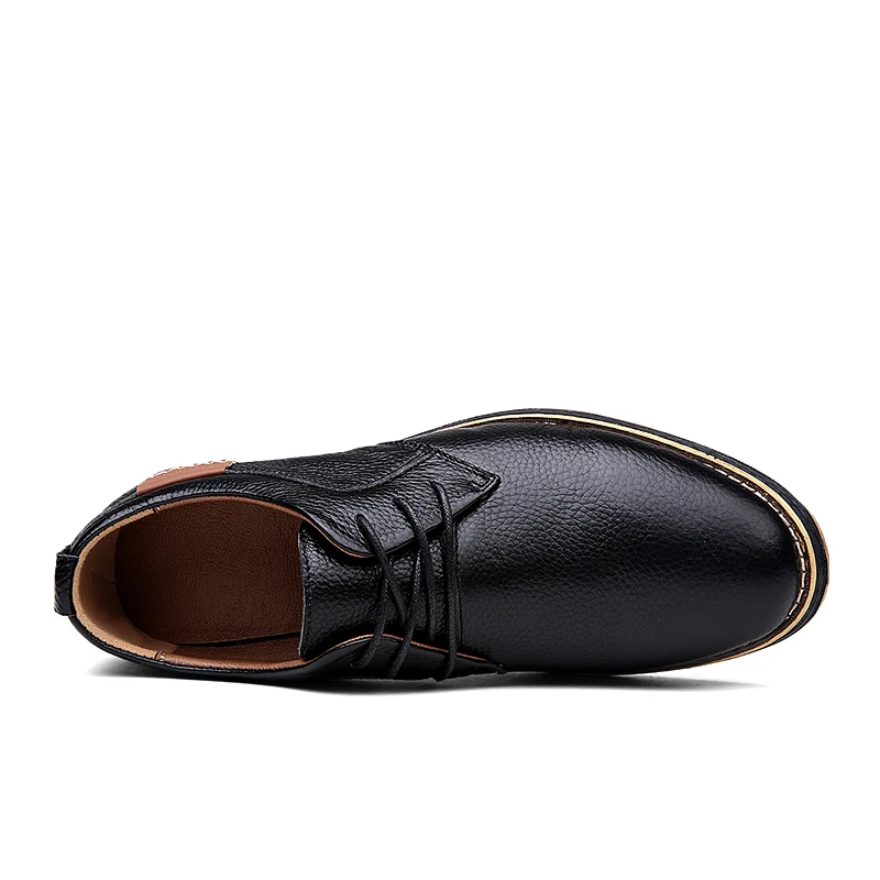 Men Oxfords Genuine Leather Dress Shoes Brogue Lace Up Italian Mens Casual Shoes Luxury Brand Moccasins Loafers Plus Size 38-48 mens shoes