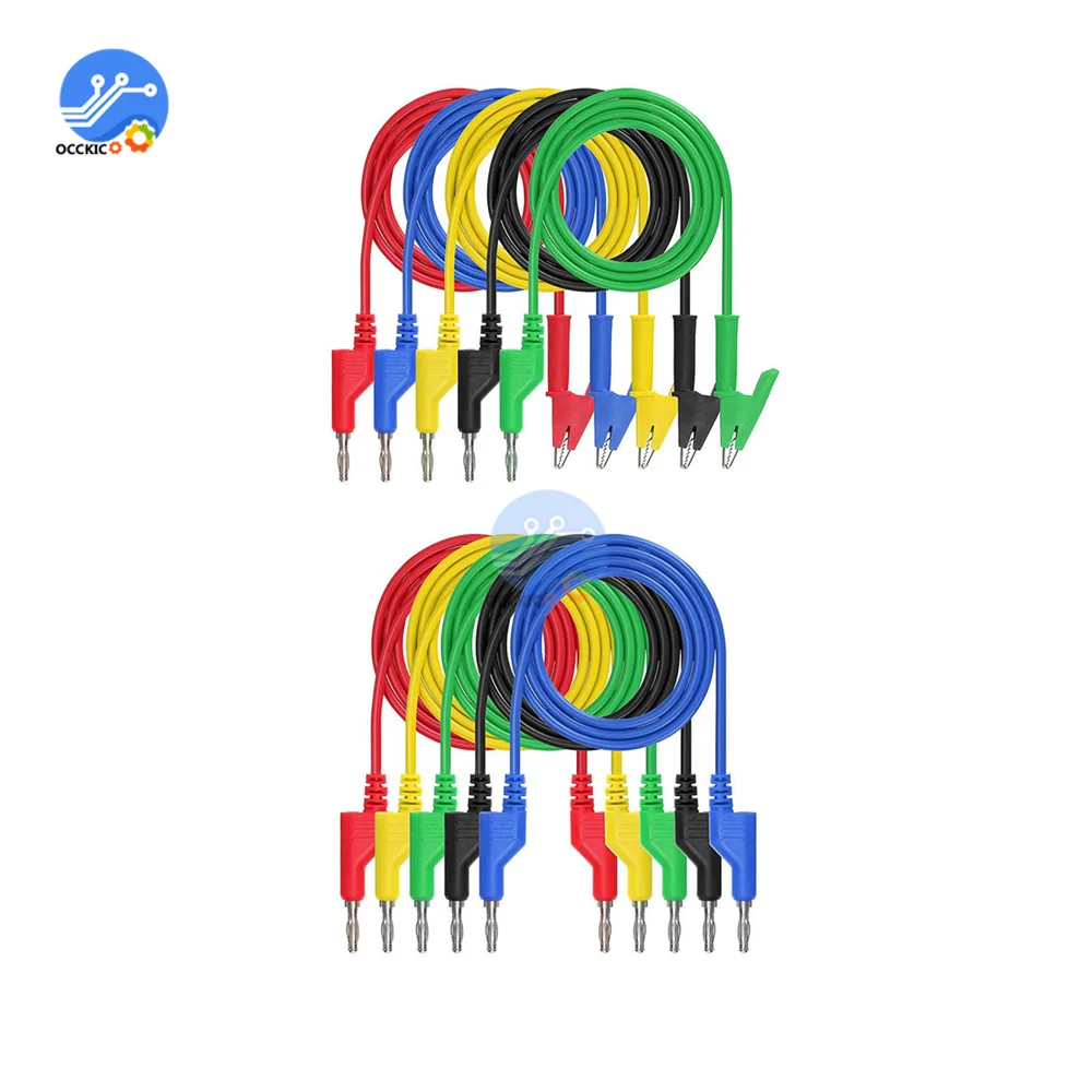 5pcs 4mm 바나나 플러그 테스트 라인 바나나-바나나 플러그 테스트 리드 키트..