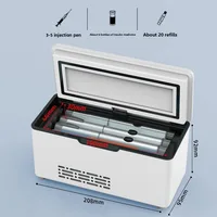 Boîte isotherme pour insuline, réfrigérateur à médicaments rechargeable, réfrigérateur portable pour insuline, boîte de rangement pour médicaments à double usage voiture et maison 6