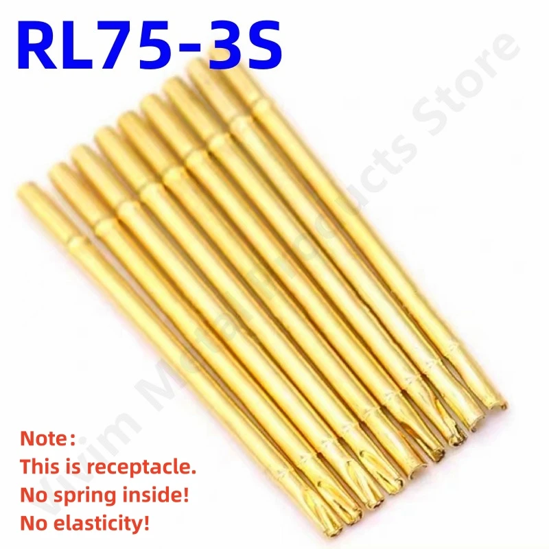 100PCSRL753STestPinPL75B1ReceptacleBrassTubeNeedleSleeve