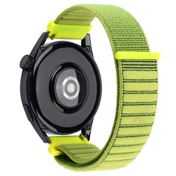 Nylon Wave Sports Strap - Versatile 20mm/22mm Loop Bracelet Band - 22mm Universal (Green)