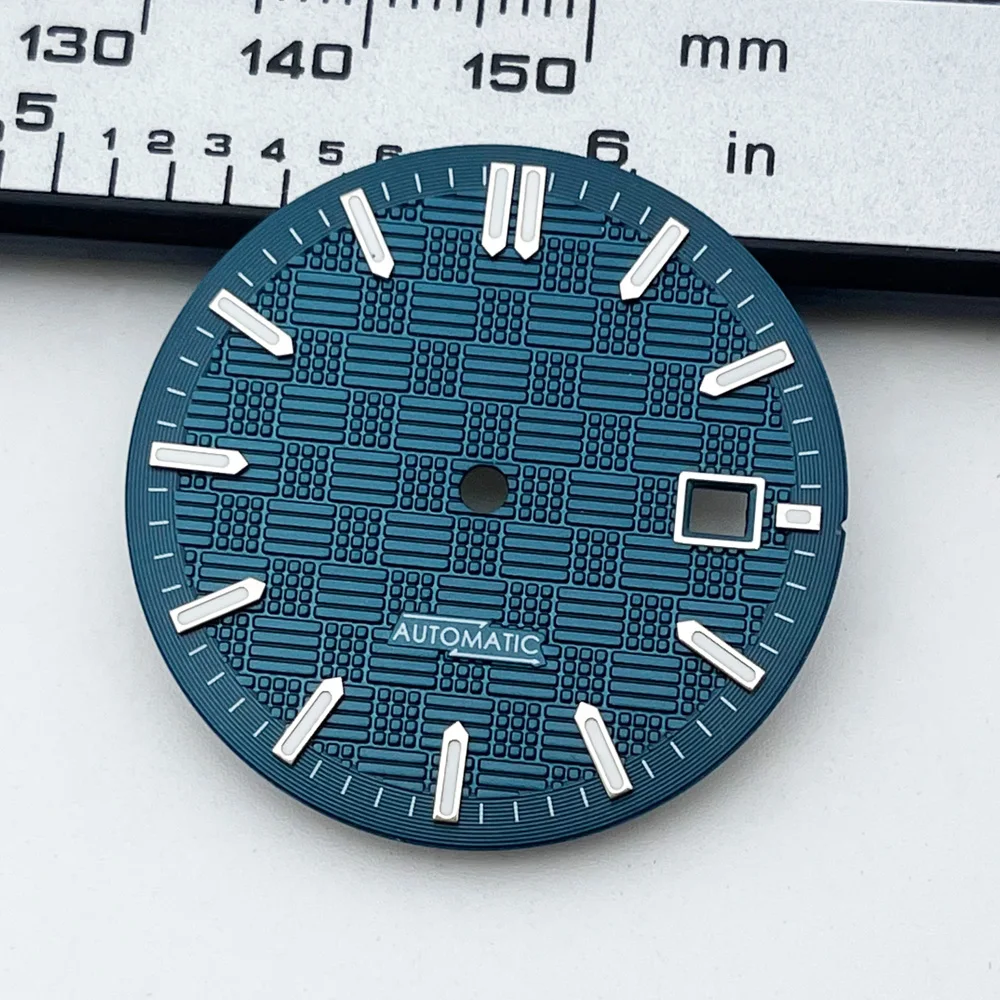 Elegant 31mm Grid-Patterned Round Watch Dial