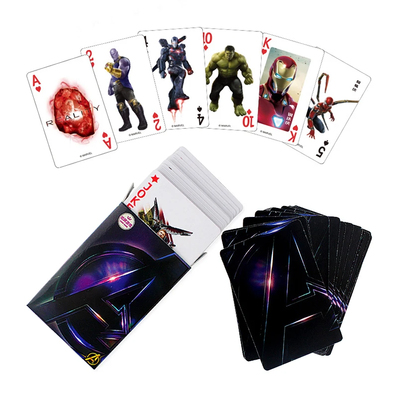 Disney Marvel Avengers Cards Frozen Mickey Anime Figure Printing Paper Cartoon Carte Da Gioco Bambini Adult Desktop Card Game