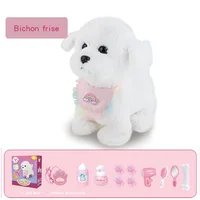 Plush Puppy Electronic Interactive Toys with 6 PCS Accessories Walking Barking Pretend Dress Up Stuffed Animal Pony 1