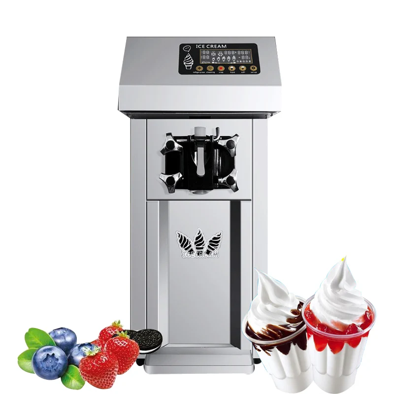 

Stainless Steel Desktop Mini Soft Ice Cream Machine 3 Flavors 110V 220Ve