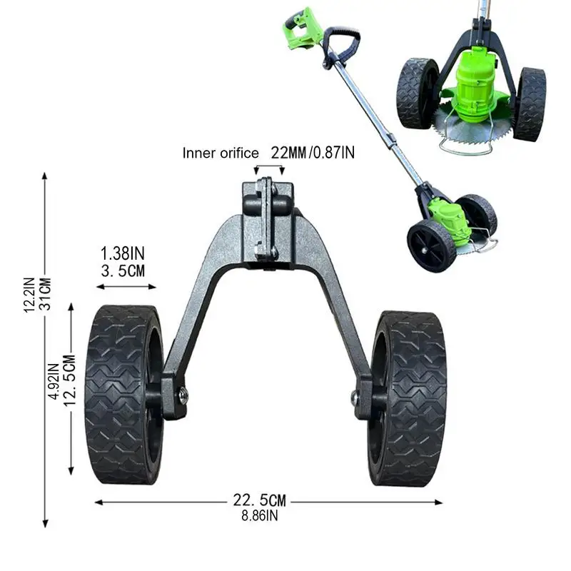 Weeding Wacker Attachment Wheels Removable Trimmer Support Wheel Grass Trimmer Wheel Saves Energy Enhances Mower Efficiency 5