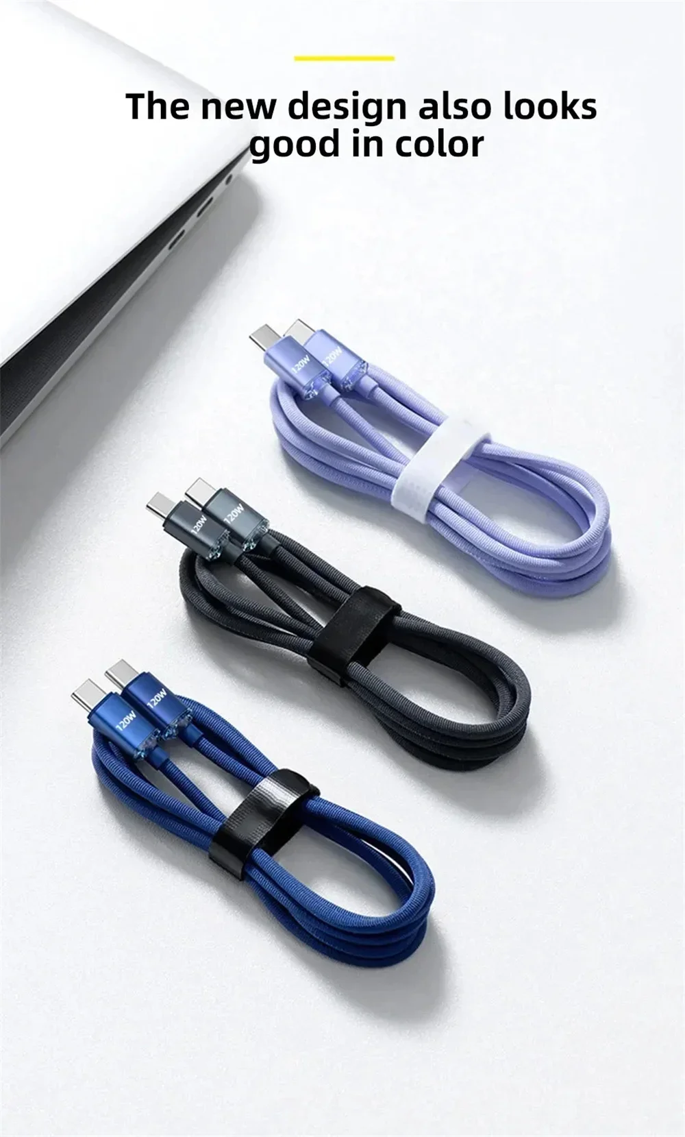 120W 6A USB C Cable PD Super Fast Charging Phone Charger Data Cord For Samsung X