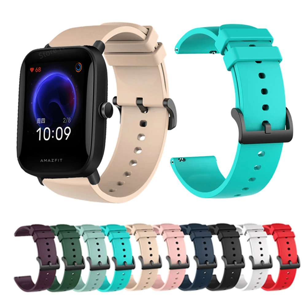 For Huimi Amazfit Bip U Pro Correa Spotrs Silicone Wrist Strap For Amazfit  Bip S/U/Bip Lite Bracelet 20mm Replaceable Watchband - AliExpress