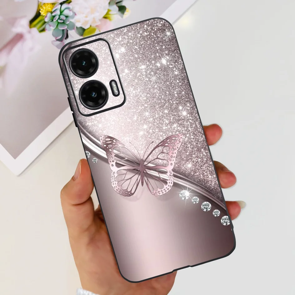 Cute Cartoon Cat Butterfly Soft Silicone Bumper Protective Phone Case