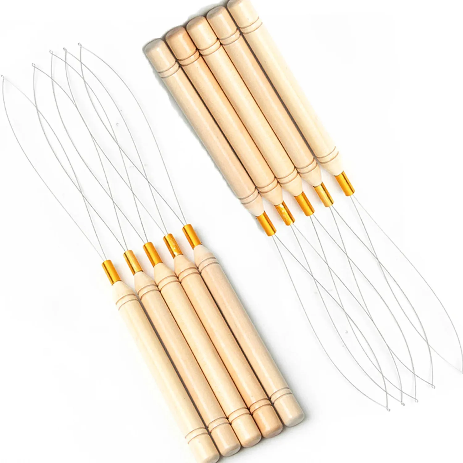 micro rings loop tool loop threader pulling needle used with hair plier ...