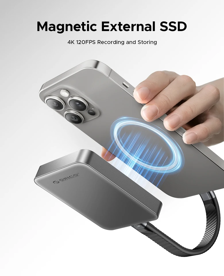 ORICO 2TB Magnetische SSD - Magsafe Speicher Für IPhone & Laptop