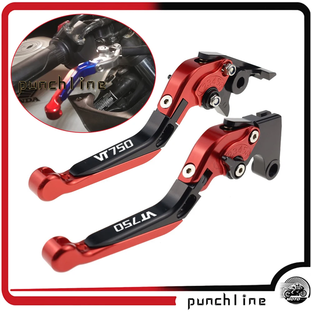 

Fit VT750 Phantom 2009-2022 Clutch Levers For VT 750 Shadow Folding Extendable Brake Handles