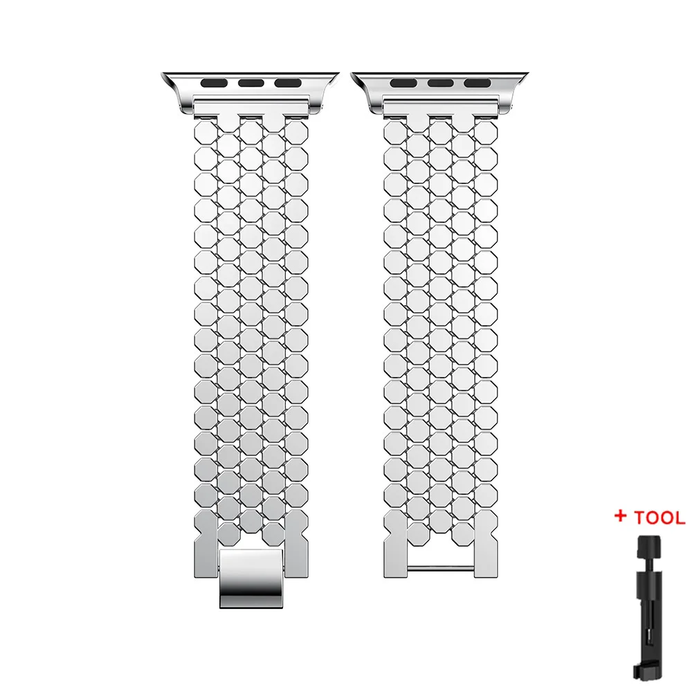 Elegant Metal Alloy Bracelet Strap