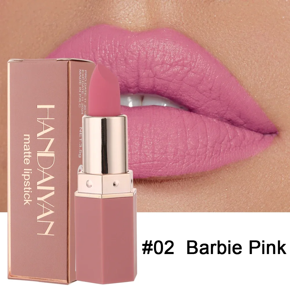 6 Colors Nude Matte Lipsticks Waterproof Long Lasting Lip Stick Sexy Red Pink Pigments Velvet Lipstick Profissional Cosmetics