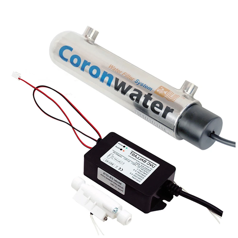 0.5 Gpm UV Water Filter with Flow Switch 12V 6W Filters