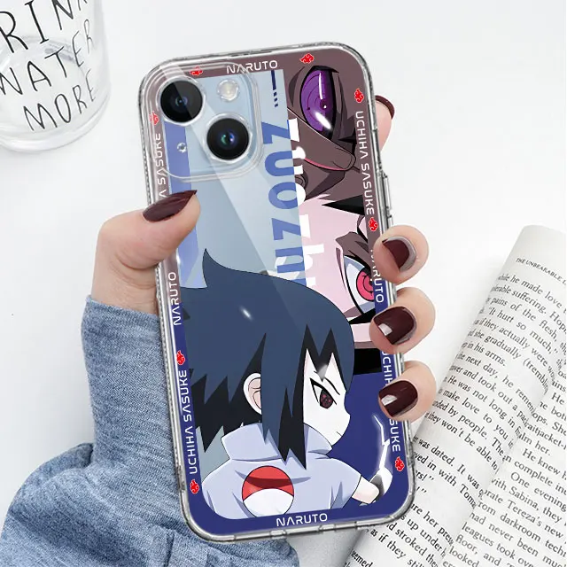 Iphone 14 pro max caso sasuke sakura folha macia aldeia brinquedos  transparente ninja naruto 13 12 11 x xr xs8 7plus/caso anime silicone -  AliExpress