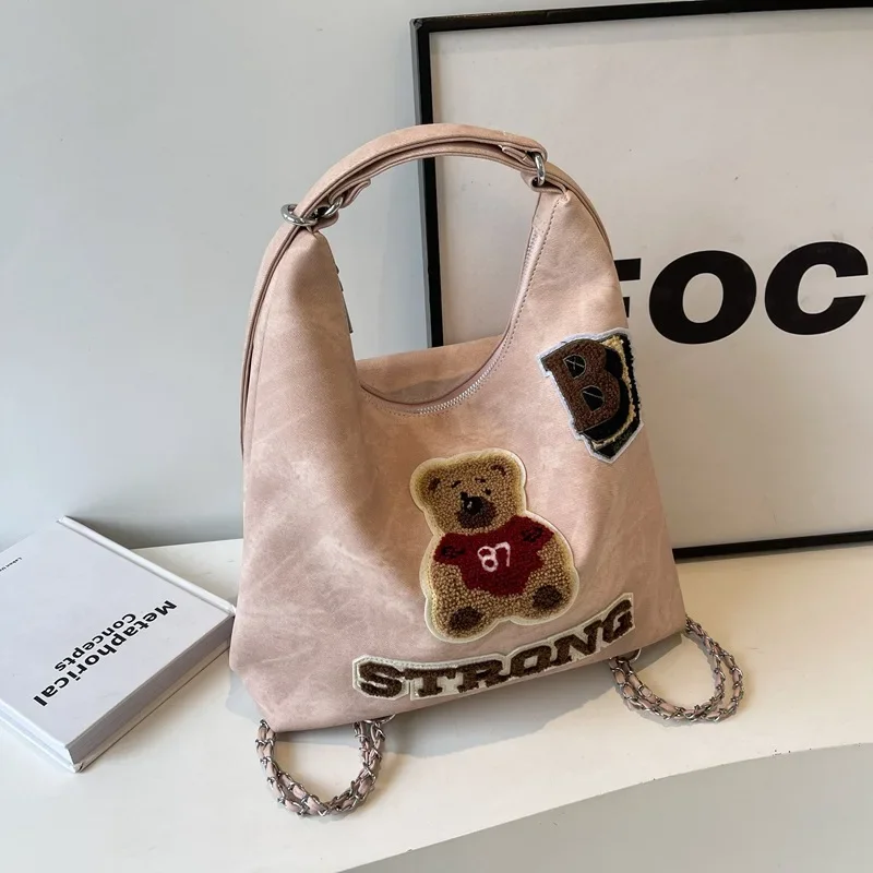 Tote Women's 2024 New Niche Large Capacity Commuter Backpack Multi-Purpose Shoulder Bag High Sense Backpack