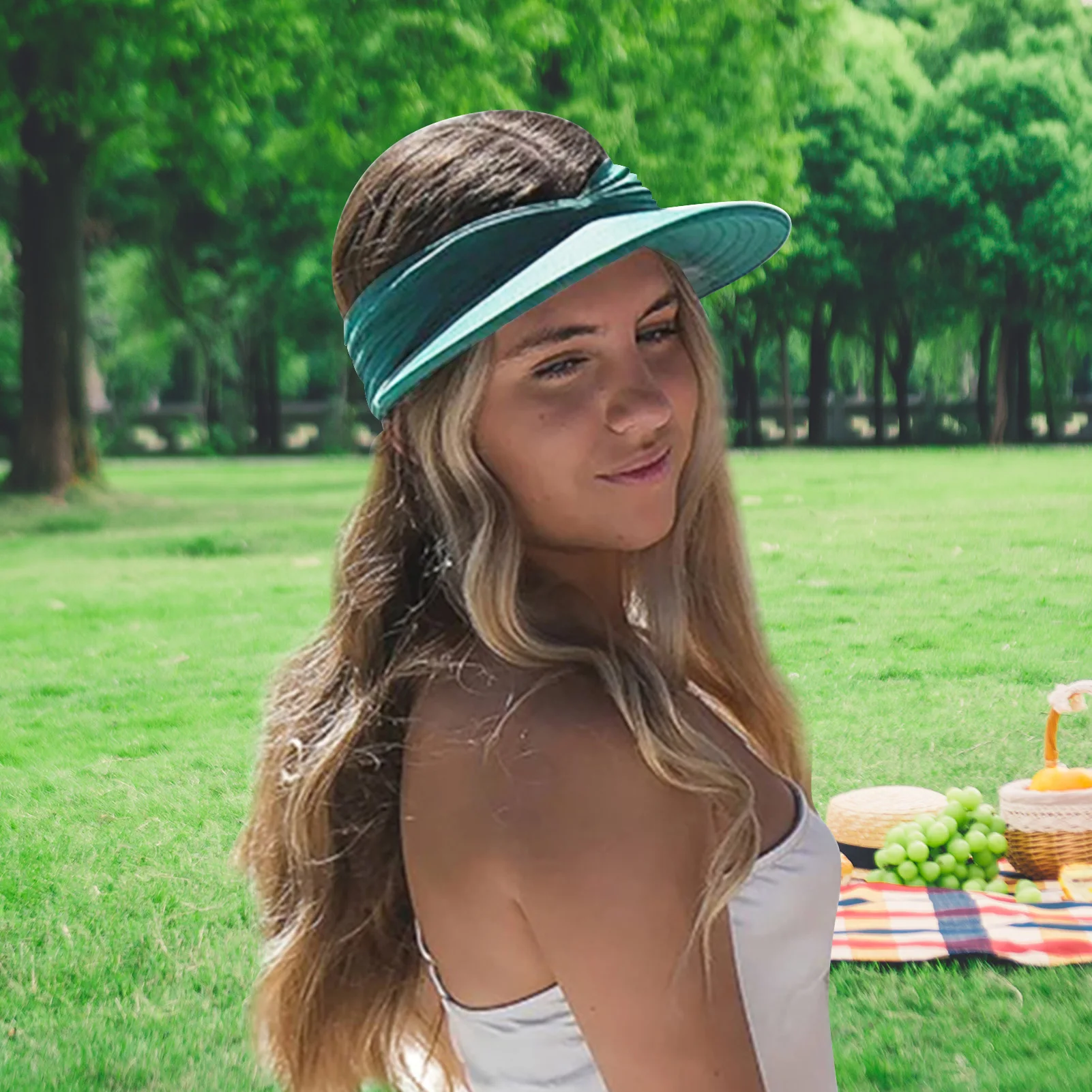 Empty Top Sun Cap Sun S For Women With No Headache Summer Hats For Women Girl UPF 50 UV Protective Beach Elastic Hollow Top