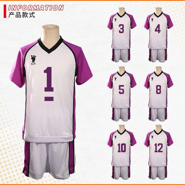 Haikyuu Fantasia de Cosplay Hinata Shoyo Anime Conjunto de shorts de  uniforme escolar feminino adulto Halloween, 4 - Nishinoya Yuu, Small 