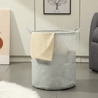 Home Laundry Basket Linen Cotton Foldable Laundry Hamper Waterproof Clothes Toys Organizer High Capacity Bathroom Storage Basket 4